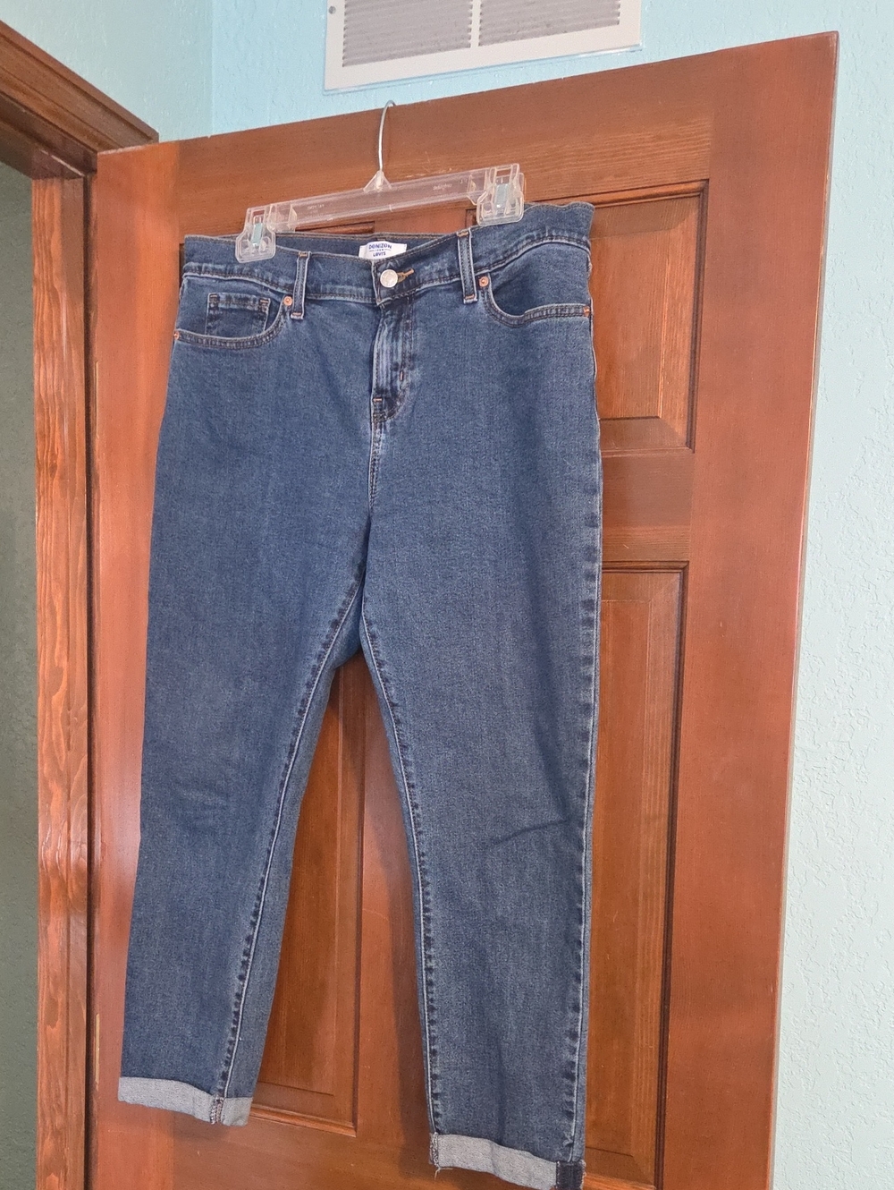 Levi's Women's Boyfriend Jeans in Dark Blue Denim